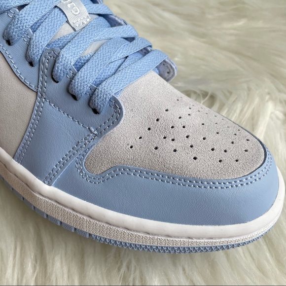 Nike Air Jordan 1 Low Football Grey White Aluminum UNC W9 - Picture 10 of 14